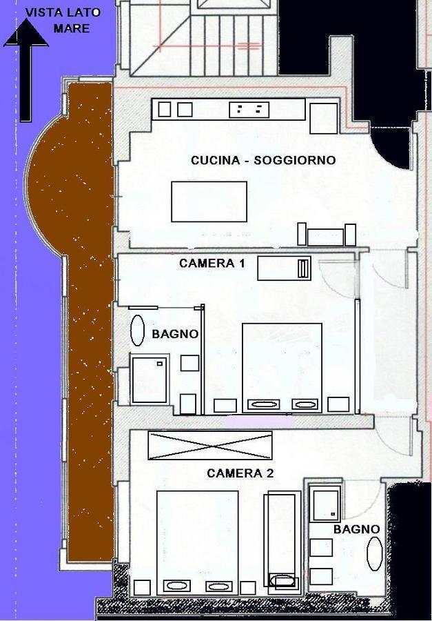 Appartamento con 2 Camere da Letto e Vista Mare